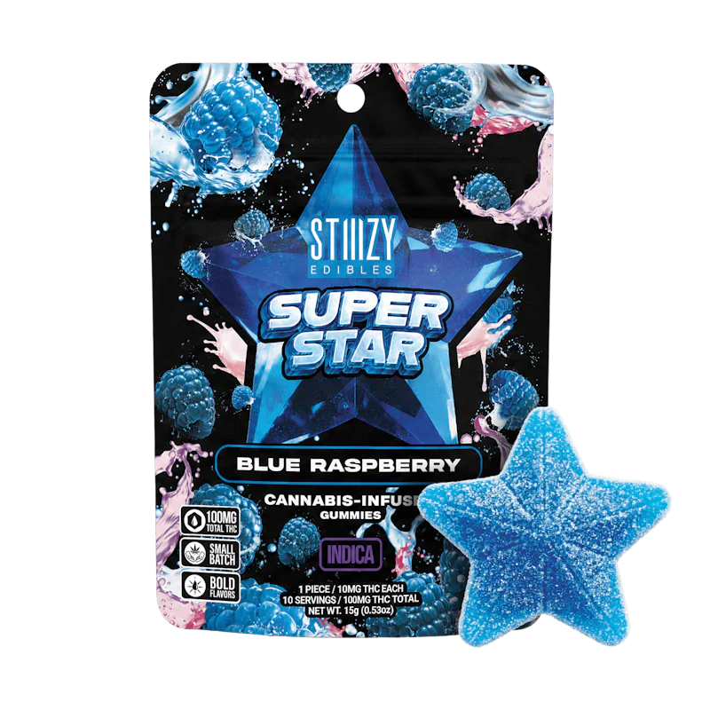 STIIIZY SUPER STAR Edibles - Blue Raspberry, Edibles