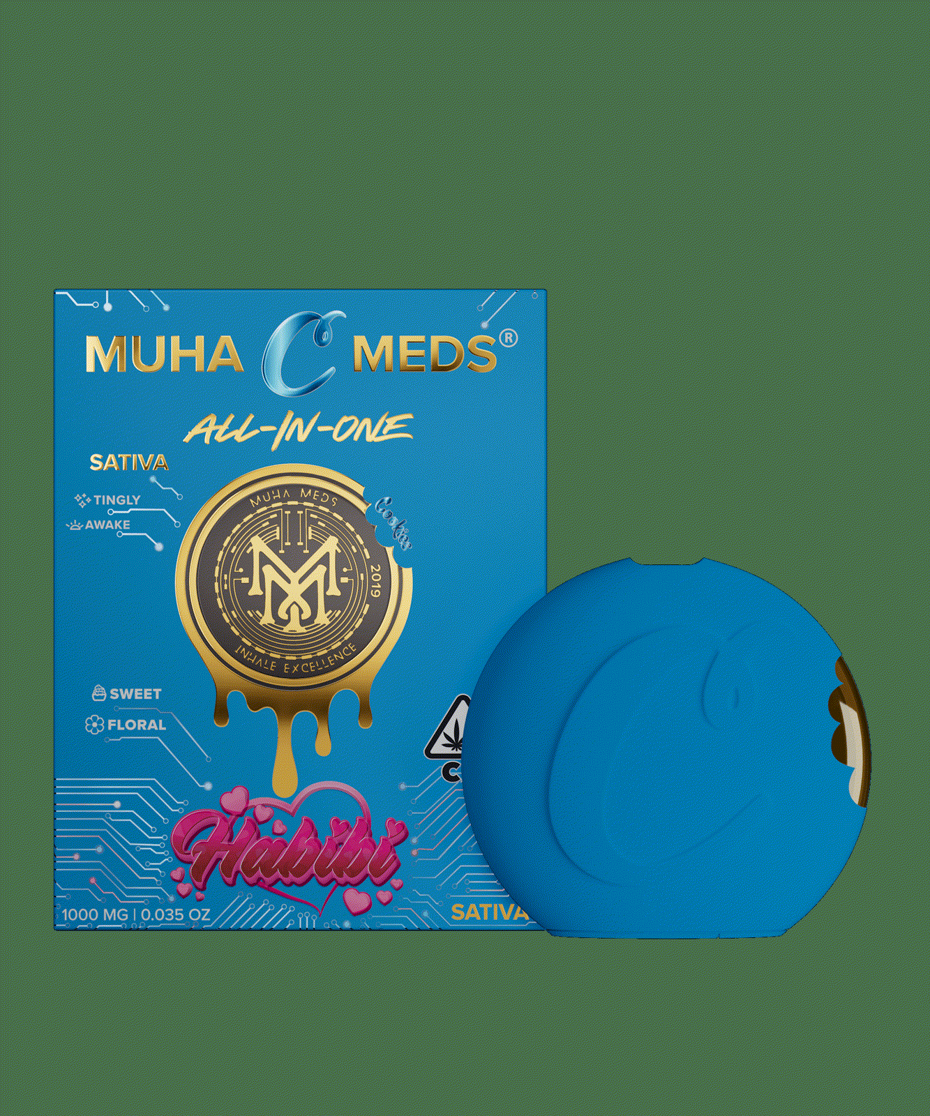 Muha Meds Habibi 1g, Cookies Collab (Hybrid), Disposables